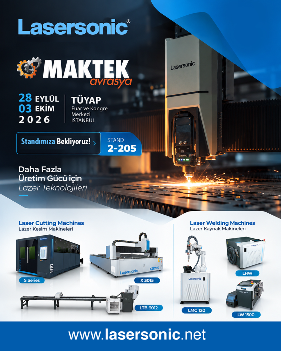Maktek Avrasya 2026 | 28 Eylül - 03 Ekim 2026 | Makine ve Üretim Teknolojileri Fuarı